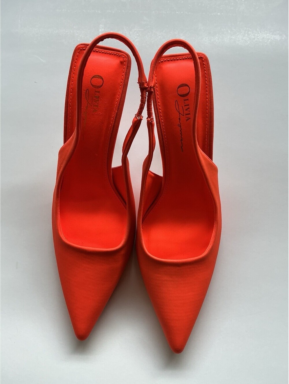 OLIVIA  Women Satin Poppy Red Heels Size 9 PARTY HOTTIE!!!